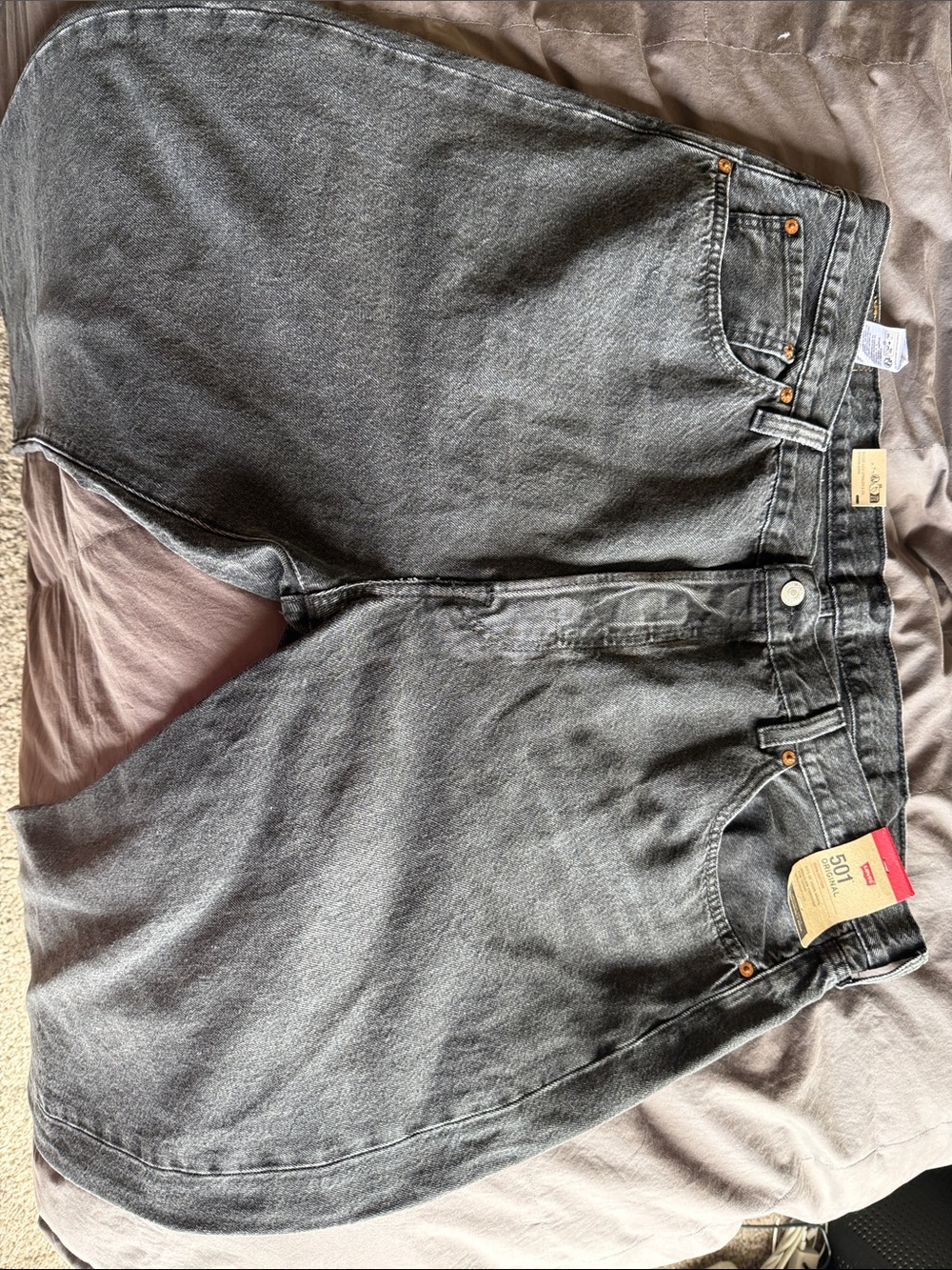 Levi's Men's Relaxed Jeans in Washed Black-Gray